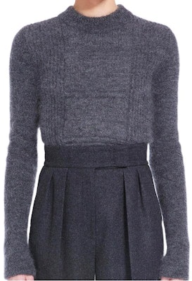 (W) ''S Max Mara MaxMara 灰色罗纹针织刺绣毛衣 1366252606 Order (W) ''S Max Mara MaxMara 灰色罗纹针织刺绣毛衣 1366252606