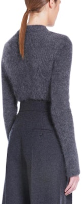 (W) ''S Max Mara MaxMara 灰色罗纹针织刺绣毛衣 1366252606 Shop (W) ''S Max Mara MaxMara 灰色罗纹针织刺绣毛衣 1366252606