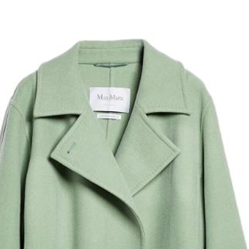 Purchase (W) ''Kot Bulu Kasmir Hijau Max Mara Hans dengan Rekaan Lapel Lebar 1011153806004-HANS