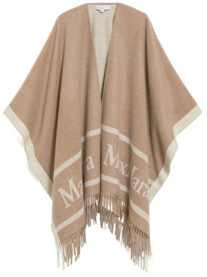 (W) 막스마라 힐다 울 프린지 V넥 여성용 폰초 - 브라운. 4731054106002-HILDE Order (W) 막스마라 힐다 울 프린지 V넥 여성용 폰초 - 브라운. 4731054106002-HILDE