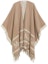 Order (W) 막스마라 힐다 울 프린지 V넥 여성용 폰초 - 브라운. 4731054106002-HILDE