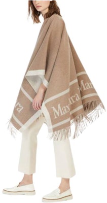(W) 막스마라 힐다 울 프린지 V넥 여성용 폰초 - 브라운. 4731054106002-HILDE Lookbook (W) 막스마라 힐다 울 프린지 V넥 여성용 폰초 - 브라운. 4731054106002-HILDE
