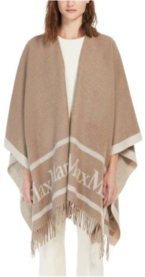 (W) 막스마라 힐다 울 프린지 V넥 여성용 폰초 - 브라운. 4731054106002-HILDE Shop (W) 막스마라 힐다 울 프린지 V넥 여성용 폰초 - 브라운. 4731054106002-HILDE