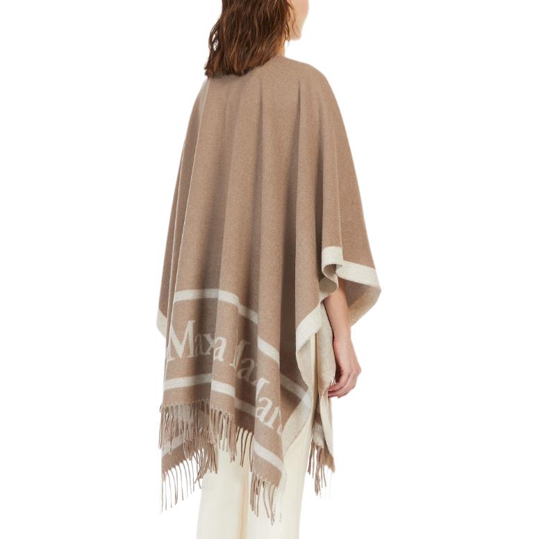 Purchase (W) 막스마라 힐다 울 프린지 V넥 여성용 폰초 - 브라운. 4731054106002-HILDE