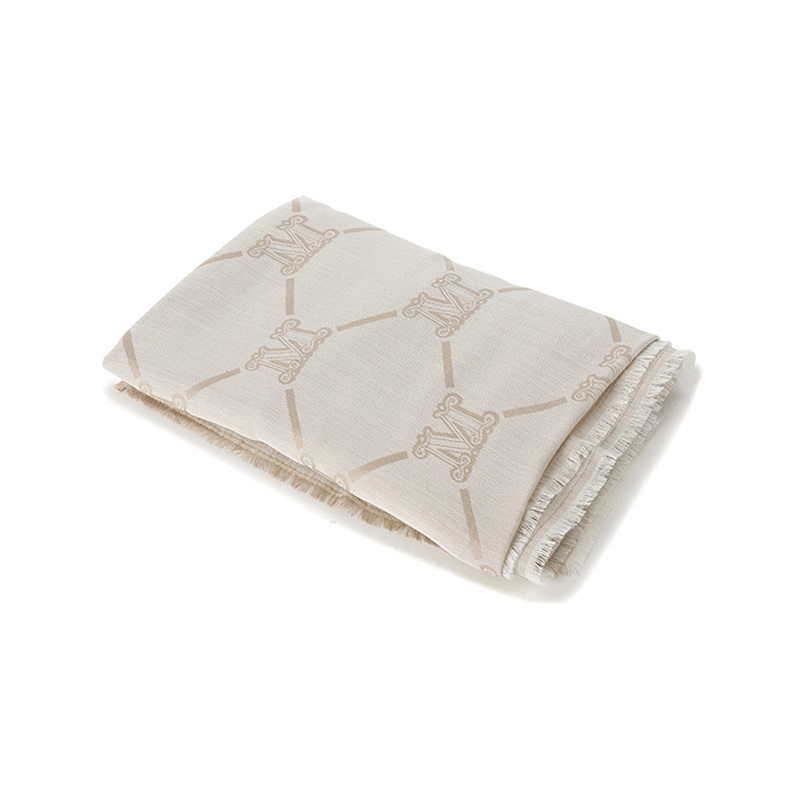 Details for (W) ''S Max Mara MaxMara Bufanda Jacquard de Punto Beige para Mujer. 1454108106006-MOLVENO