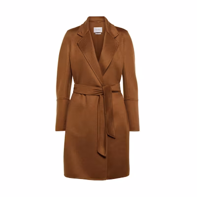 (Women) 'S Max Mara MaxMara Kaki Caramel Wool Cashmere Long Sleeve Overcoat 10110621000003-KAKI