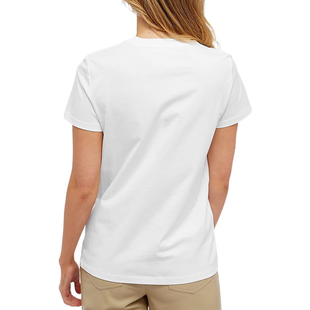 Purchase (W) ''S 맥스마라 키 시리즈 화이트 로고 프린트 크루넥 반팔 티셔츠 1941042206010-KEY