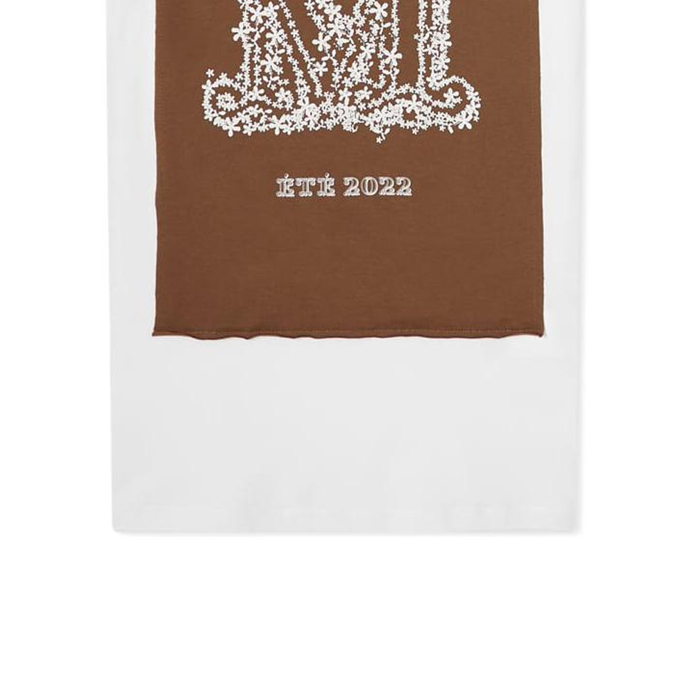 Sizing (W) ''S 맥스마라 키 시리즈 화이트 로고 프린트 크루넥 반팔 티셔츠 1941042206010-KEY