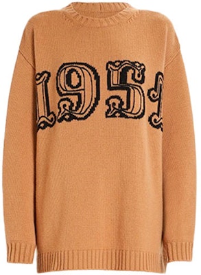 (W) ''S Max Mara MaxMara 字母圖案針織毛衣 - 駝色 1366351606-029 Buy (W) ''S Max Mara MaxMara 字母圖案針織毛衣 - 駝色 1366351606-029