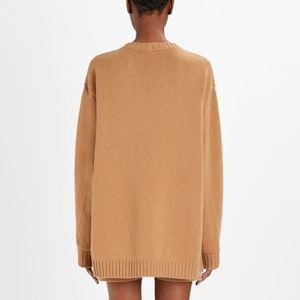 (W) ''S Max Mara MaxMara 字母圖案針織毛衣 - 駝色 1366351606-029 Shop (W) ''S Max Mara MaxMara 字母圖案針織毛衣 - 駝色 1366351606-029