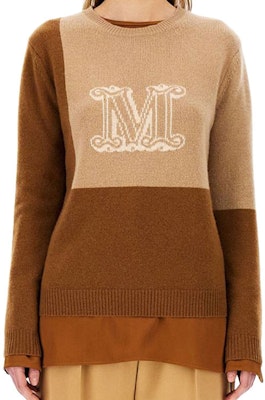 (Women) 'S Max Mara MaxMara Knit Pullover Sweater Colorblock - Camel 13610311600-014 Shop (Women) 'S Max Mara MaxMara Knit Pullover Sweater Colorblock - Camel 13610311600-014