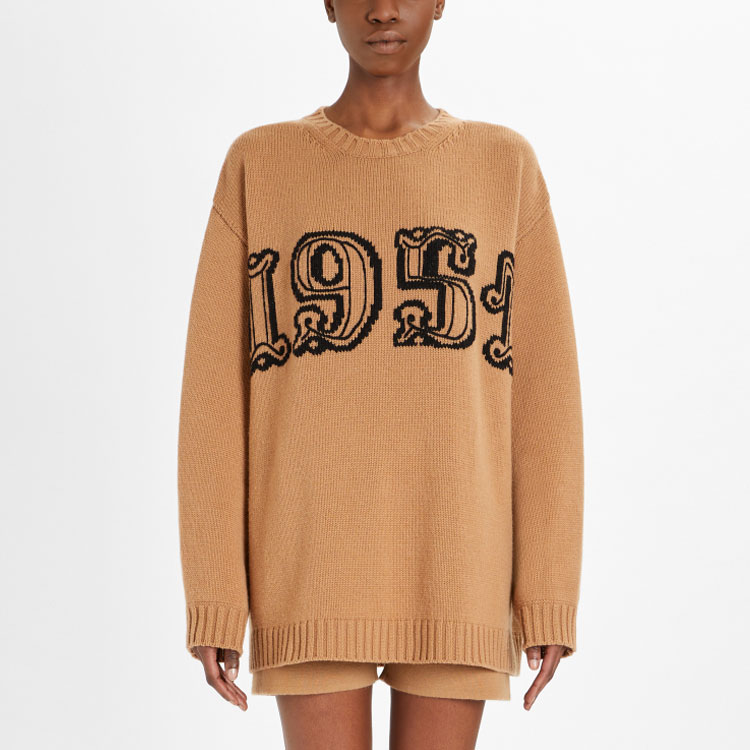 Purchase (W) ''S Max Mara マックスマーラ ニットプルオーバーセーター レターパターン キャメルカラー 1366351606-029