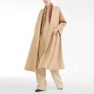 (W) Max Mara Labbro Ludmilla Mantel Cashmere Warna Camel Terang 1016090906010-LABBRO Shop (W) Max Mara Labbro Ludmilla Mantel Cashmere Warna Camel Terang 1016090906010-LABBRO