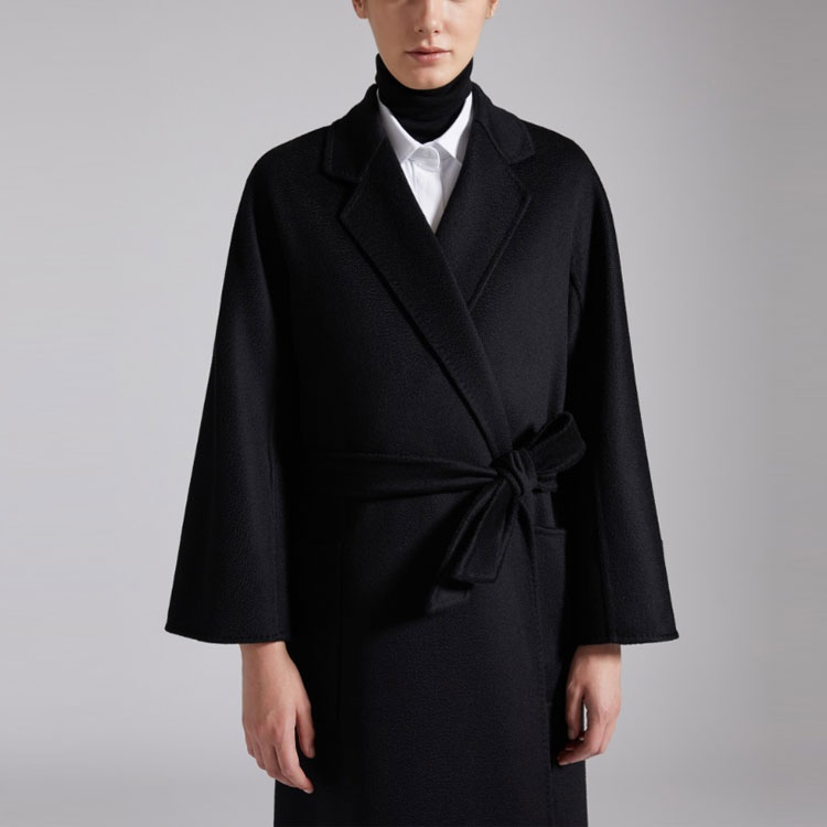 (Women) 'S Max Mara MaxMara Labbro Series  Black Cashmere Bathrobe Coat 11016090906004-LABBRO 圖 5