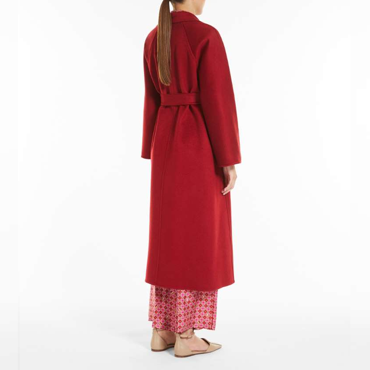 Shop (W) ''Max Mara Labbro Serie Abrigo Bata de Cachemir Rojo'' 1011012106065-LABBRO