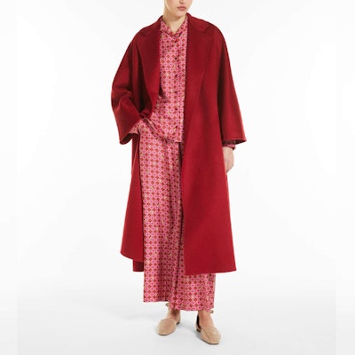 (W) ''Max Mara Labbro Serie Abrigo Bata de Cachemir Rojo'' 1011012106065-LABBRO Purchase (W) ''Max Mara Labbro Serie Abrigo Bata de Cachemir Rojo'' 1011012106065-LABBRO