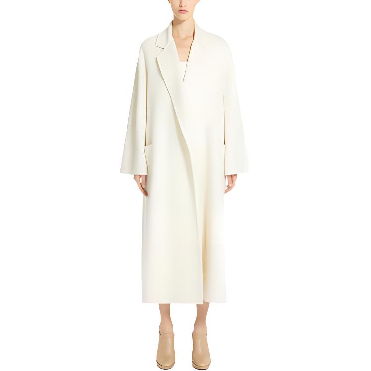 (Women) 'S Max Mara MaxMara Labbro Series  White Cashmere Coat Bathrobe Style Jacket 1011103106001-LUDMILLA1 圖 3