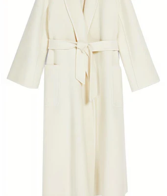 (W) ''Kot Max Mara Labbro Putih Cashmere Gaya Jubah Mandi'' 1011103106001-LUDMILLA1 Sizing (W) ''Kot Max Mara Labbro Putih Cashmere Gaya Jubah Mandi'' 1011103106001-LUDMILLA1