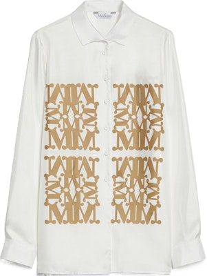 (Women) 'S Max Mara MaxMara Legno Vanilla Letter Print Long Sleeve Button-Up Shirt for Women. 1116094106002-LEGNO Buy (Women) 'S Max Mara MaxMara Legno Vanilla Letter Print Long Sleeve Button-Up Shirt for Women. 1116094106002-LEGNO