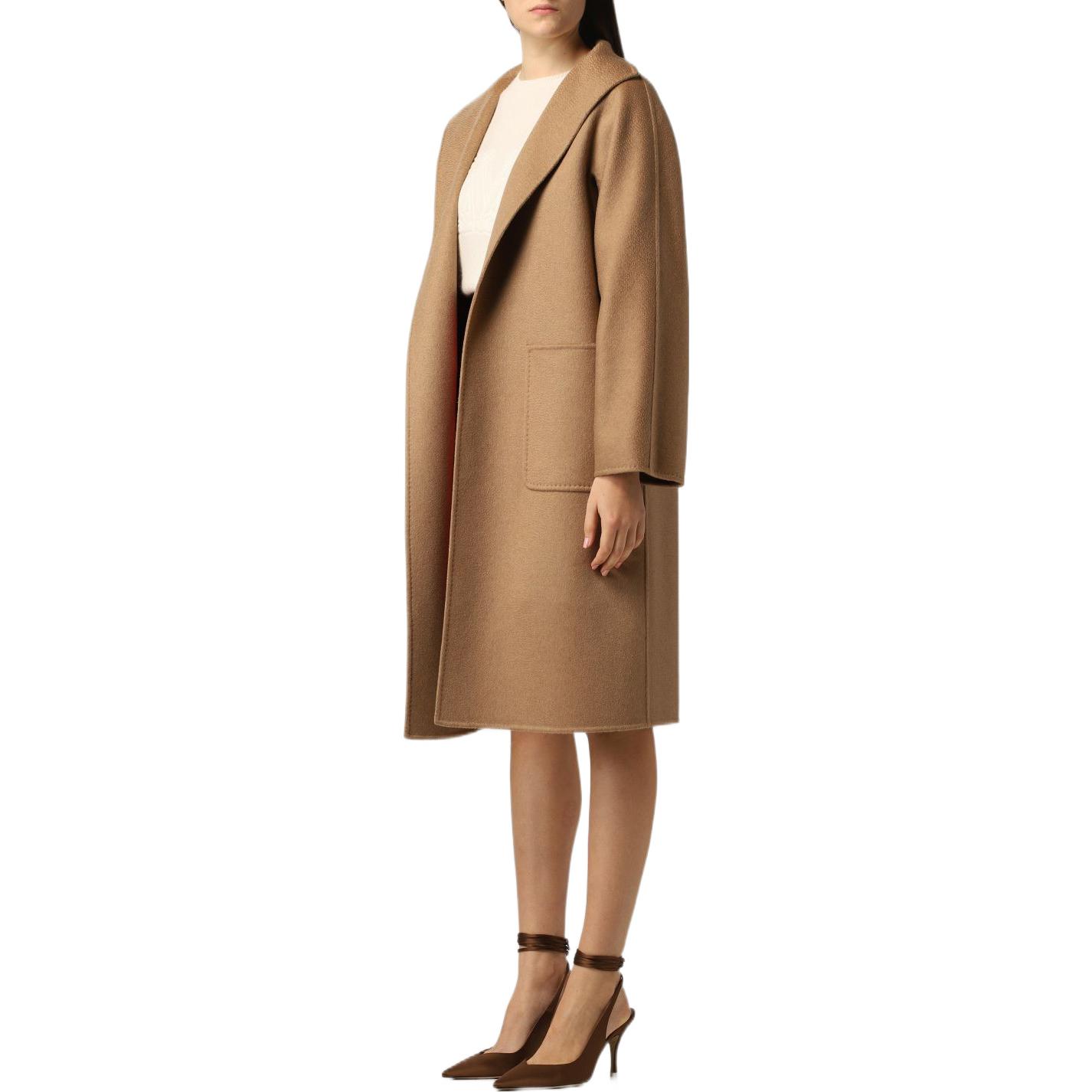 (Women) 'S Max Mara MaxMara Lilia  Camel Beige Long-Sleeve Tie-Waist Coat 10110921600020-LILIA 圖 6