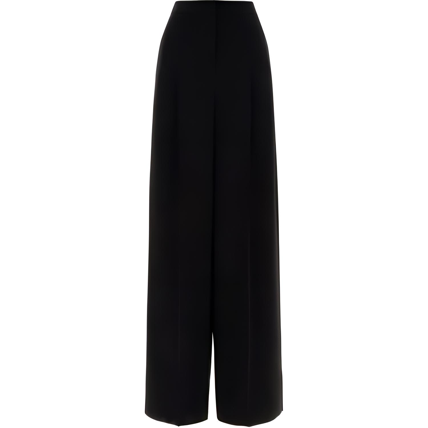 (Women) 'S Max Mara MaxMara Lino High-Waist Loose Straight Casual Pants Women’s Black 1136044106004-LINO