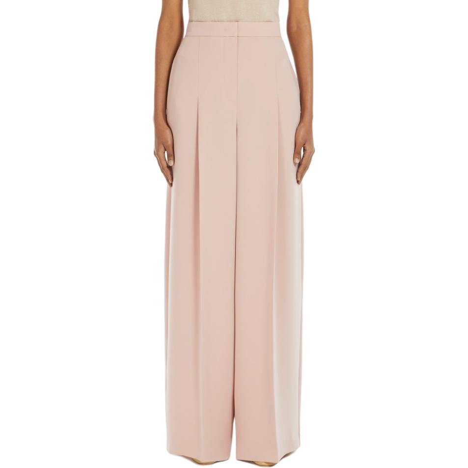 Shop (Women) 'S Max Mara MaxMara Lino High-Waisted Wide-Leg Zipper Casual Pants Women Pink. 1136044106002-LINO