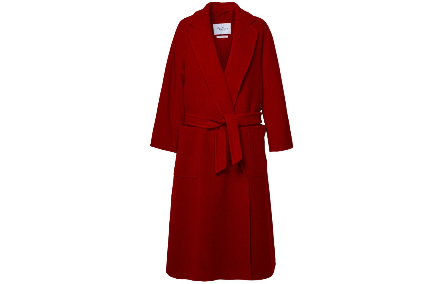 (Women) 'S Max Mara MaxMara Ludmilla  Red Mid-Length Belted Long Sleeve Coat 1101112106-003 圖 2