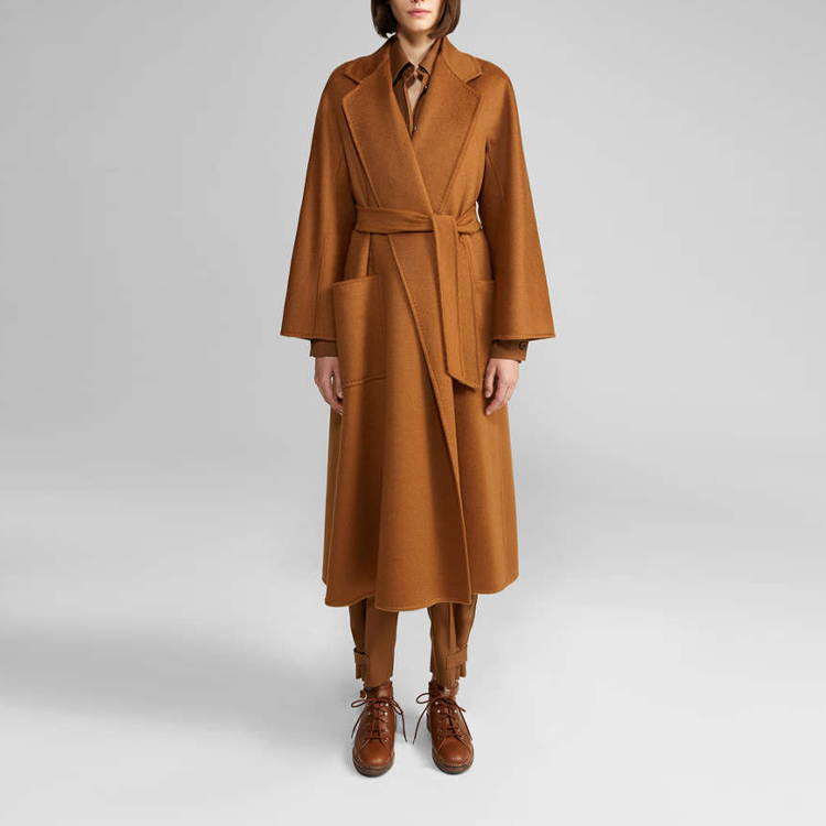 Shop (Women) 'S Max Mara MaxMara Ludmilla Belted Cashmere A-Line Coat in Brown 1016091906003-LABBRO