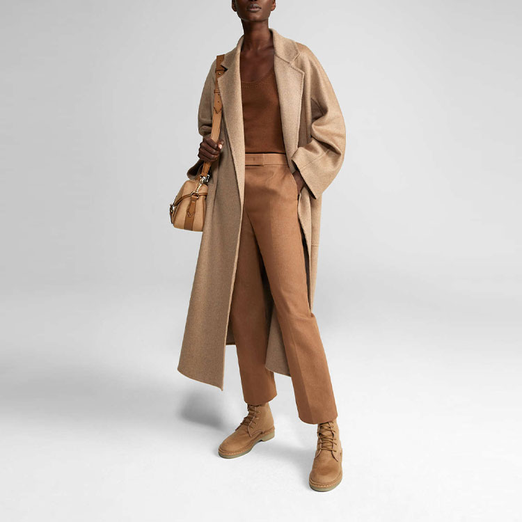 Shop (W) ''S Max Mara MaxMara Ludmilla 羅紋羊絨浴袍大衣 米褐色 1016091906051-LABBRO