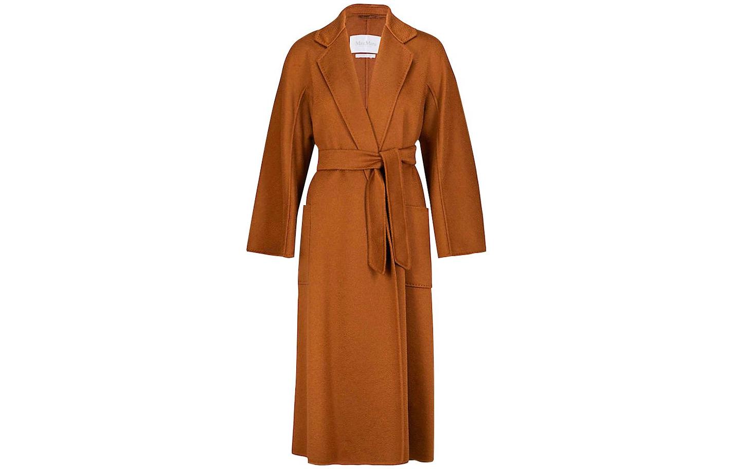 (Women) 'S Max Mara MaxMara Ludmilla Cashmere Coat for Women in Caramel Brown with Pockets 1016052906003-LUDMILL 圖 2