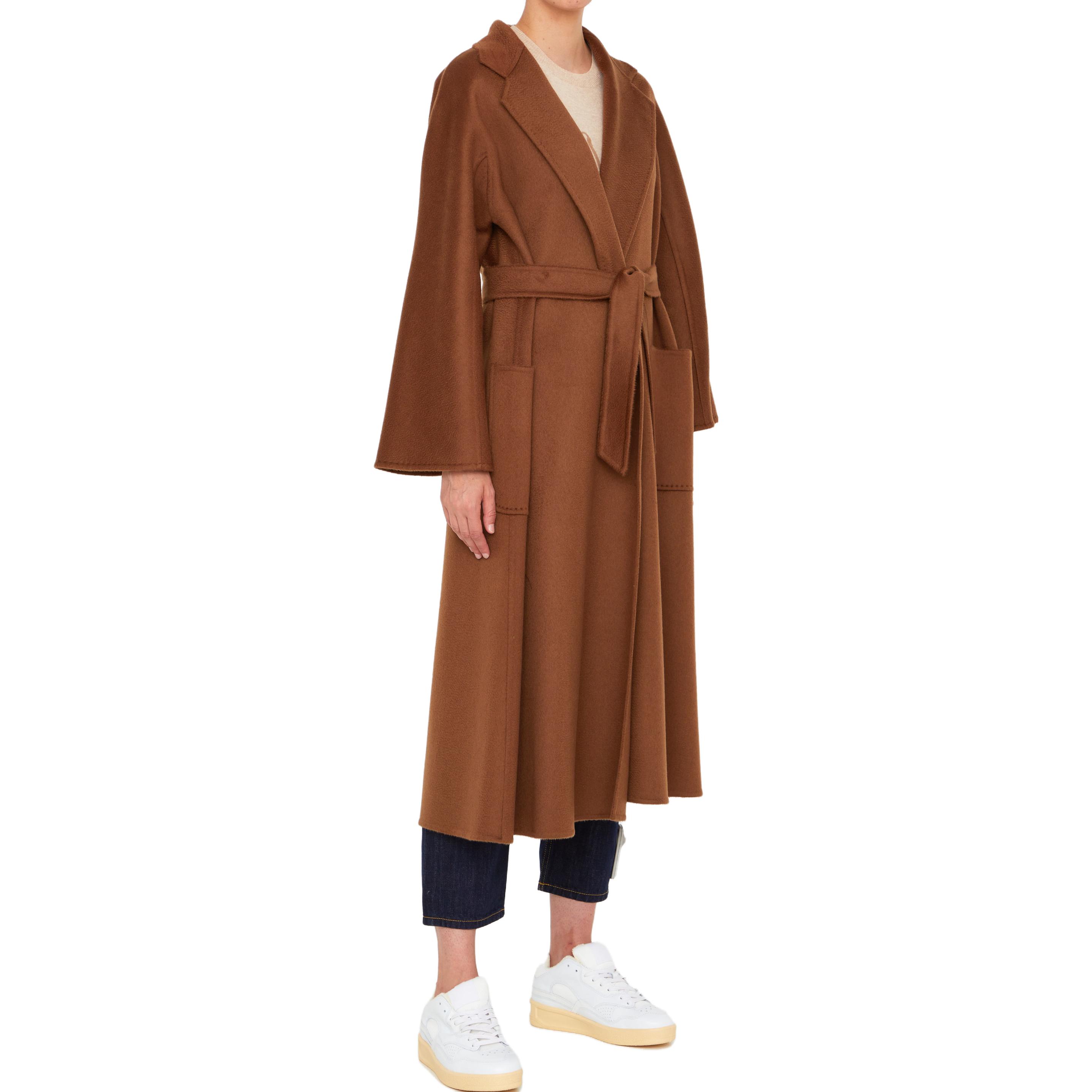 (Women) 'S Max Mara MaxMara Ludmilla Cashmere Coat for Women in Caramel Brown with Pockets 1016052906003-LUDMILL 圖 4