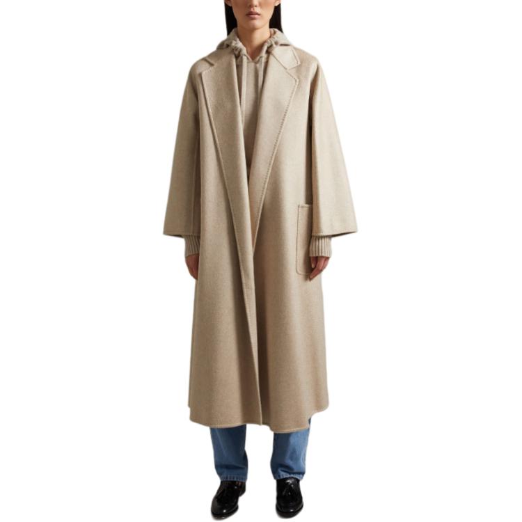 Lookbook (W) ''Max Mara Ludmilla Icon Coat Beige Kot Lengan Panjang Sederhana Longgar Wanita'' 1016054106032-LUDMILLA