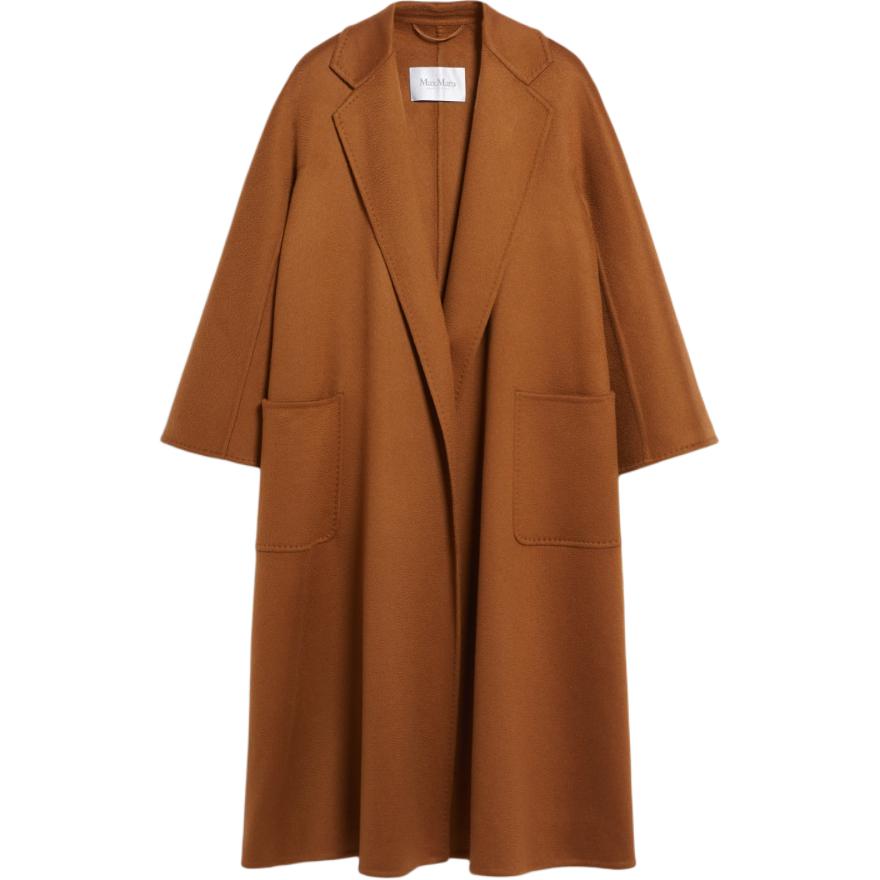(Women) 'S Max Mara MaxMara Ludmilla Icon Tobacco Long Coat  Solid Color Lapel Jacket. 1016054106003-LUDMILLA 圖 2