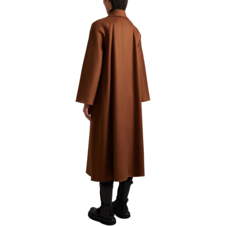 (Women) 'S Max Mara MaxMara Ludmilla Icon Tobacco Long Coat  Solid Color Lapel Jacket. 1016054106003-LUDMILLA 圖 4