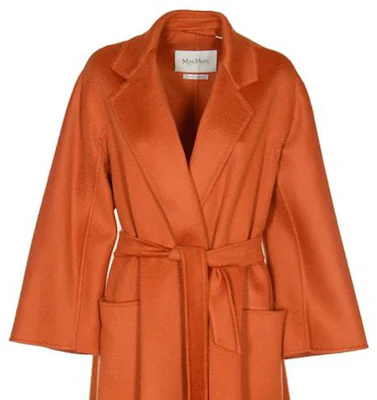 (Women) 'S Max Mara MaxMara Ludmilla Labbro Cashmere Robe Coat in Pumpkin Orange 2310110831000053-LUDMILLA Details for (Women) 'S Max Mara MaxMara Ludmilla Labbro Cashmere Robe Coat in Pumpkin Orange 2310110831000053-LUDMILLA