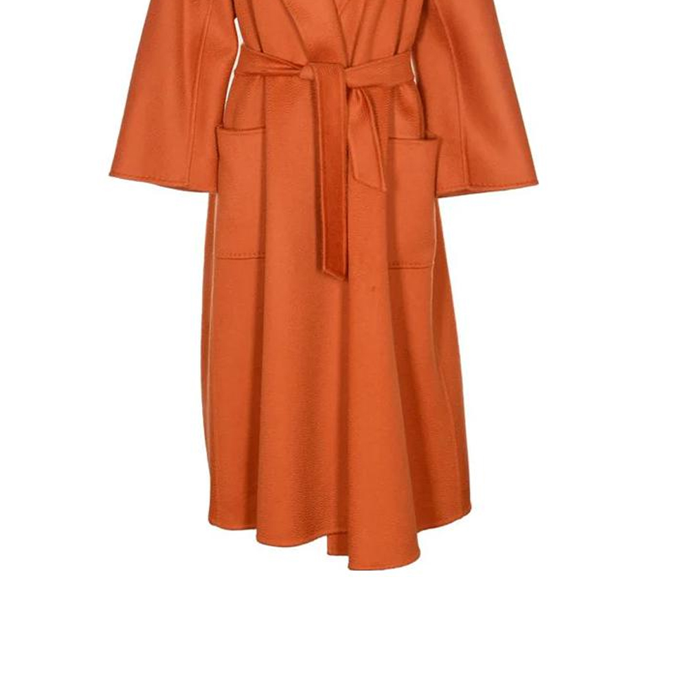 Sizing (Women) 'S Max Mara MaxMara Ludmilla Labbro  Cashmere Robe Coat in Pumpkin Orange 2310110831000053-LUDMILLA