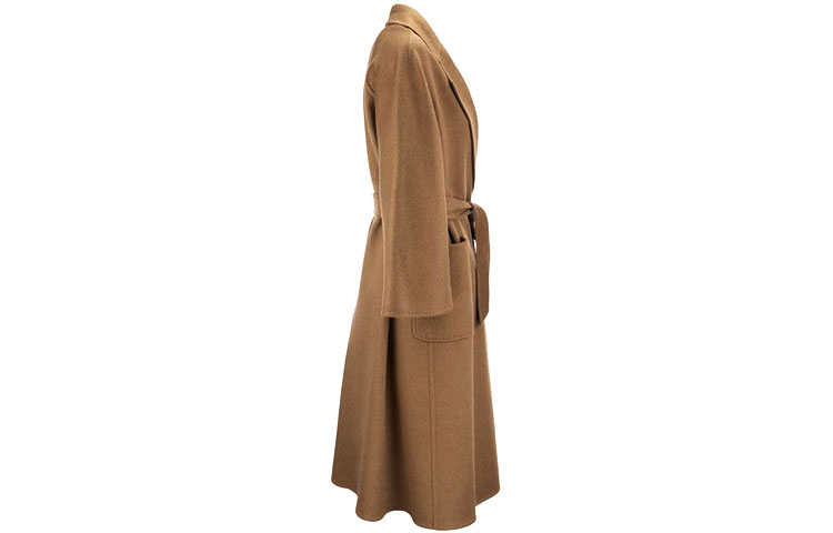 (Women) 'S Max Mara MaxMara Ludmilla Wool Bathrobe Coat for Women in Gray Brown 10110121600-020 圖 4