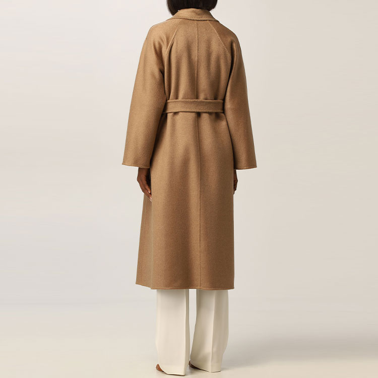 (Women) 'S Max Mara MaxMara Ludmilla Wool Bathrobe Coat for Women in Gray Brown 10110121600-020 圖 6