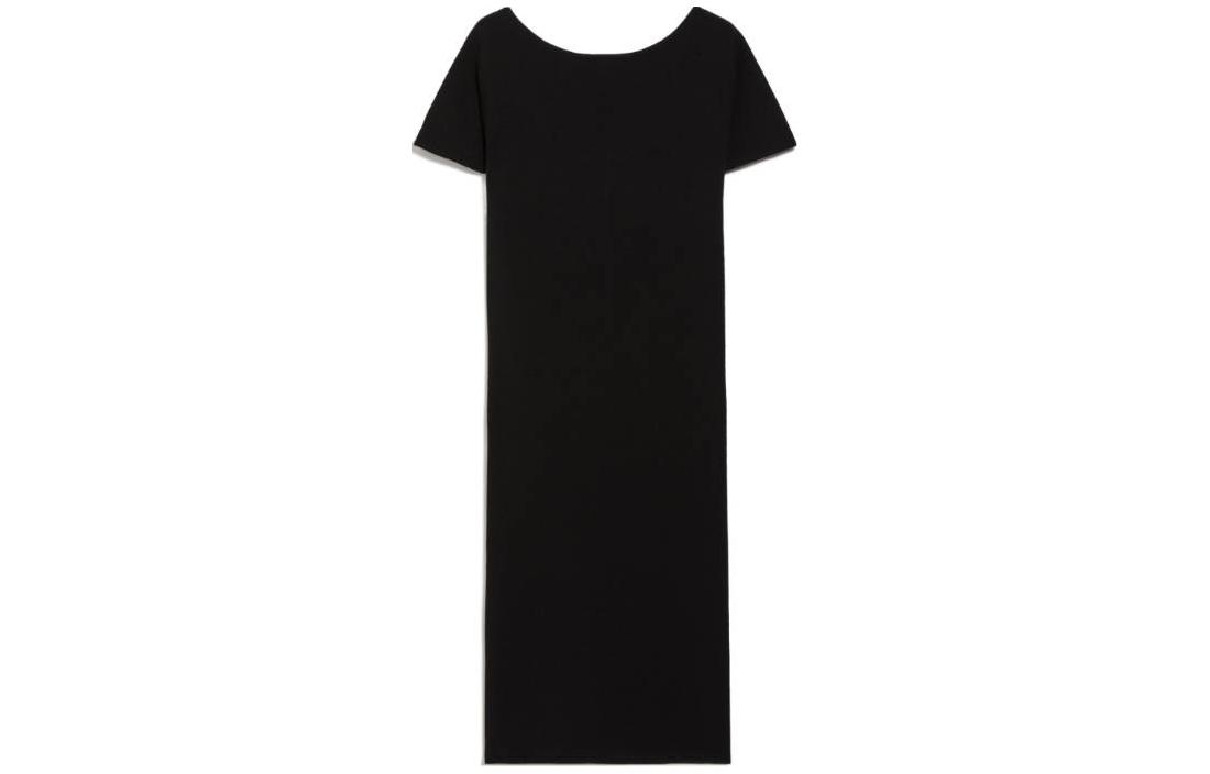 Order (Women) 'S Max Mara MaxMara Luglio Stretch Viscose Midi Dress Black –  Short Sleeve Crewneck Dress 6321014106008-LUGLIO