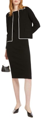 (Women) 'S Max Mara MaxMara Luglio Stretch Viscose Midi Dress Black – Short Sleeve Crewneck Dress 6321014106008-LUGLIO Purchase (Women) 'S Max Mara MaxMara Luglio Stretch Viscose Midi Dress Black – Short Sleeve Crewneck Dress 6321014106008-LUGLIO