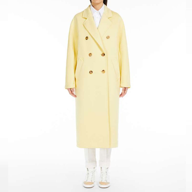 (Women) 'S Max Mara MaxMara Madame2 101801 Light Double-Faced Wool Coat  Pale Yellow. 1901012106-005 圖 3