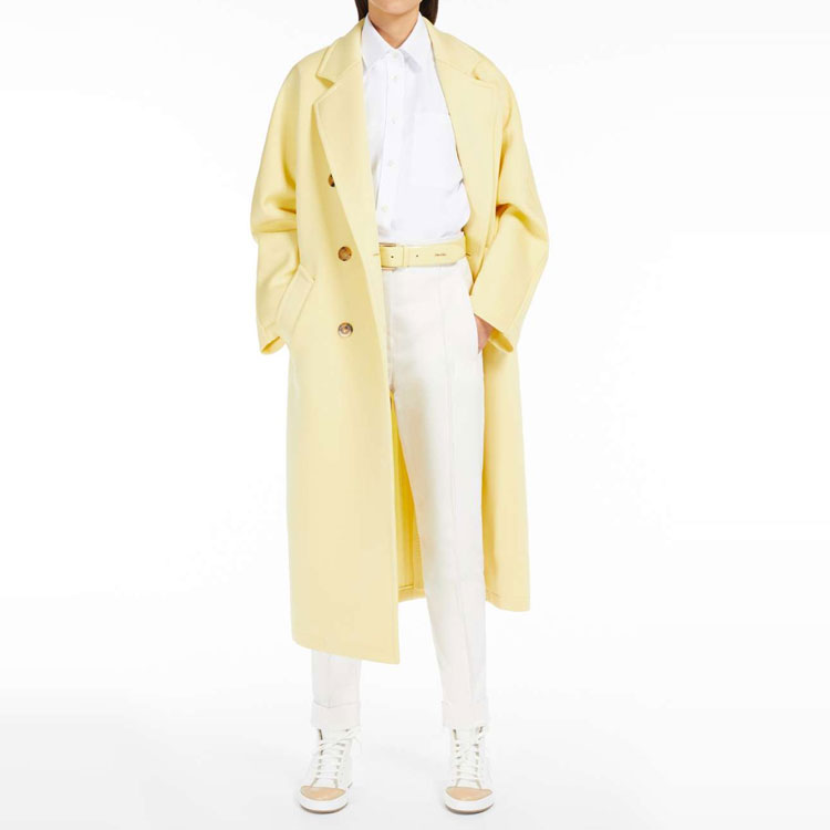 (Women) 'S Max Mara MaxMara Madame2 101801 Light Double-Faced Wool Coat  Pale Yellow. 1901012106-005 圖 5