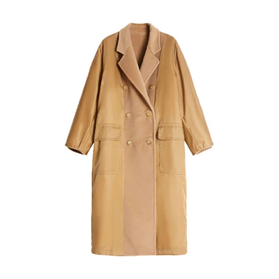 (Women) 'S Max Mara MaxMara Madame 101801 70th Classic Double-Faced Wool Coat Women Camel Mix 1016411606001-MAD1951