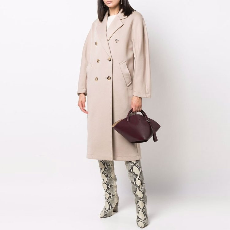(Women) 'S Max Mara MaxMara Madame 101801  Classic Double-Faced Wool Coat Pink White. 19010121600001-MADAME 圖 3
