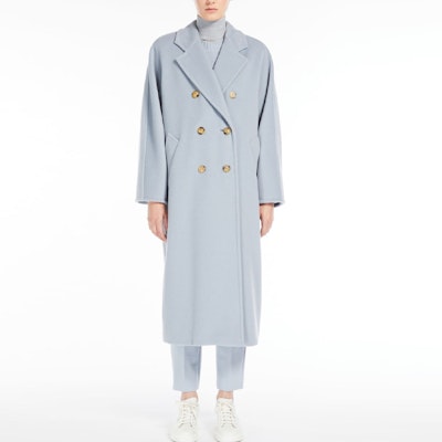 (W) ''S Max Mara MaxMara Madame 101801 Mantel Panjang Double-Breasted - Biru Solid 1018013306027-MADAME Shop (W) ''S Max Mara MaxMara Madame 101801 Mantel Panjang Double-Breasted - Biru Solid 1018013306027-MADAME