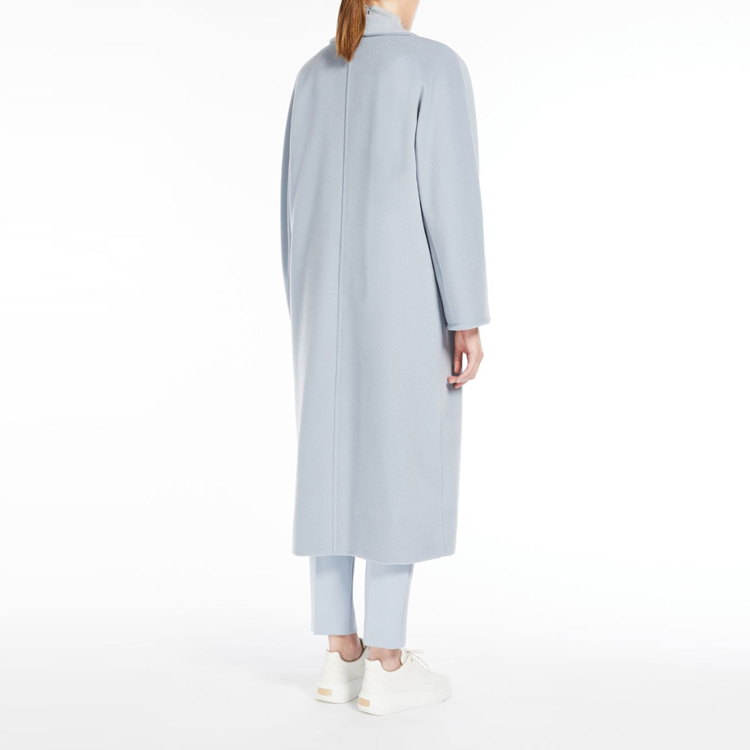 Purchase (W) ''S Max Mara MaxMara Madame 101801 Mantel Panjang Double-Breasted - Biru Solid 1018013306027-MADAME