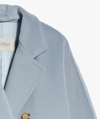 (W) ''S Max Mara MaxMara Madame 101801 Mantel Panjang Double-Breasted - Biru Solid 1018013306027-MADAME Sizing (W) ''S Max Mara MaxMara Madame 101801 Mantel Panjang Double-Breasted - Biru Solid 1018013306027-MADAME