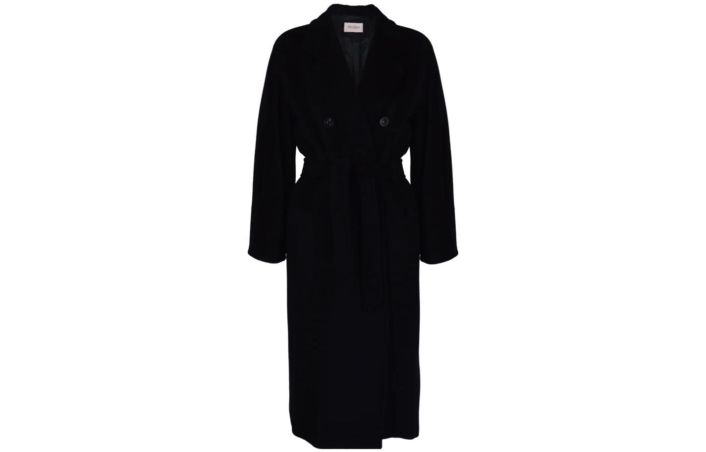 Lookbook (Women) 'S Max Mara MaxMara Madame 101801 Black Double-Breasted Wool Coat for Women 1018012906003-MADAME