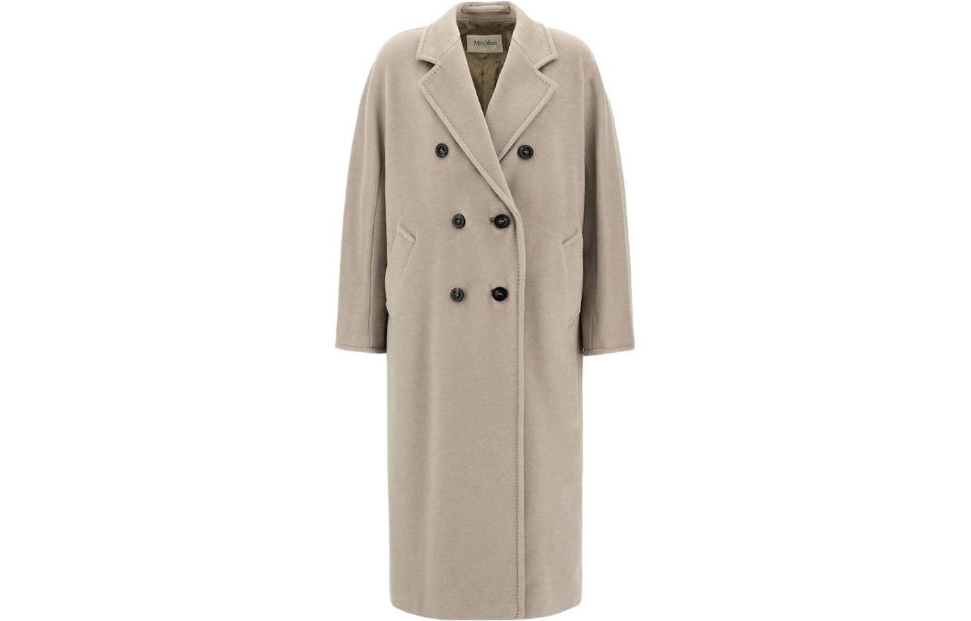 (Women) 'S Max Mara MaxMara Madame 101801 Classic Double-Faced Wool Coat Women Beige 1018012906032-MADAME