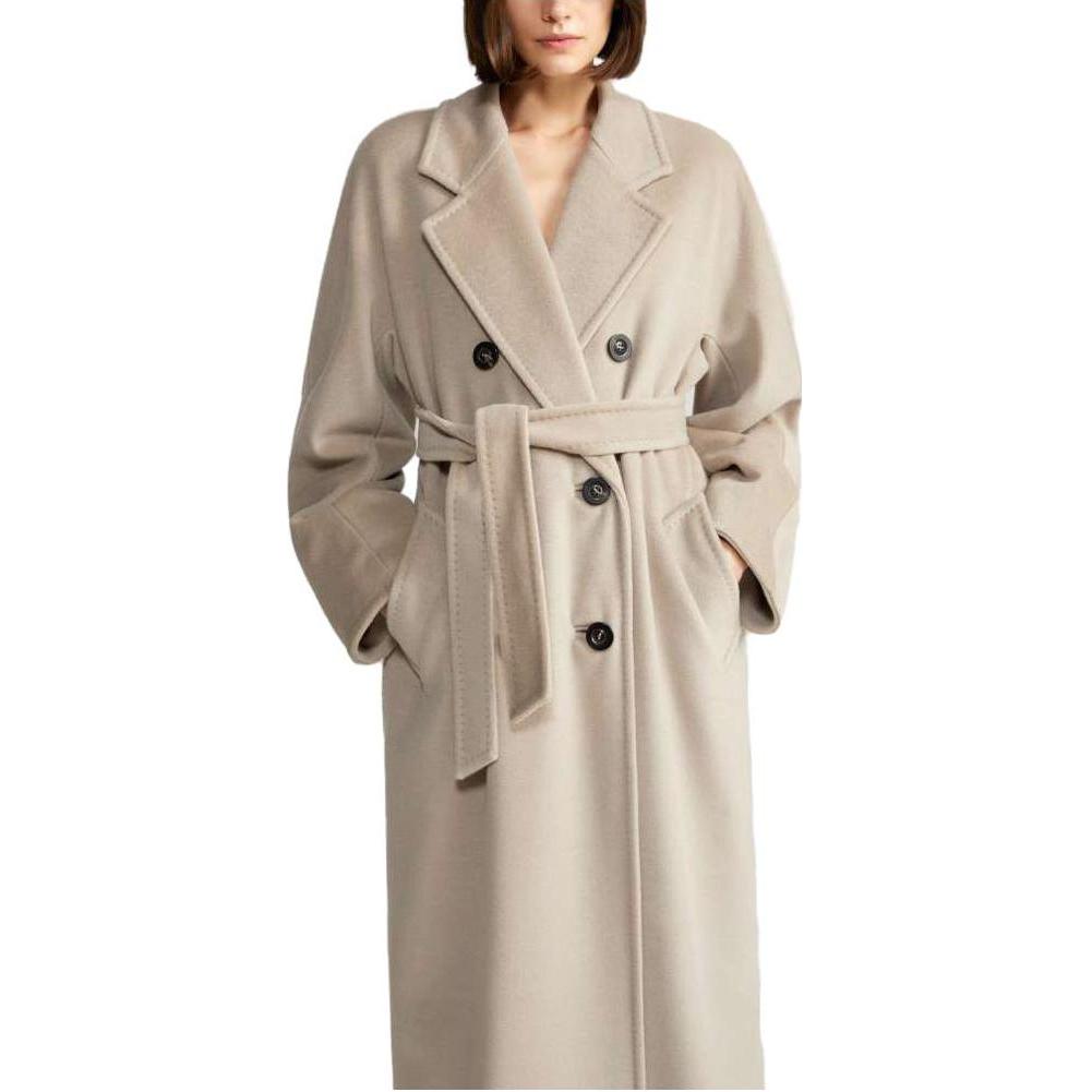 Lookbook (Women) 'S Max Mara MaxMara Madame 101801 Classic Double-Faced Wool Coat Women Beige 1018012906032-MADAME
